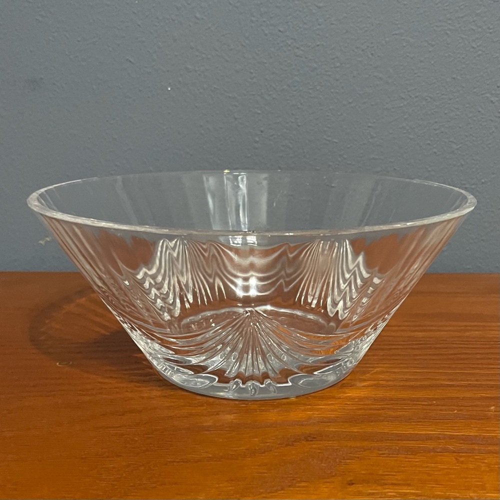 Antique Vintage Royal Crystal Rock Aurea Lead Crystal Salad Bowl